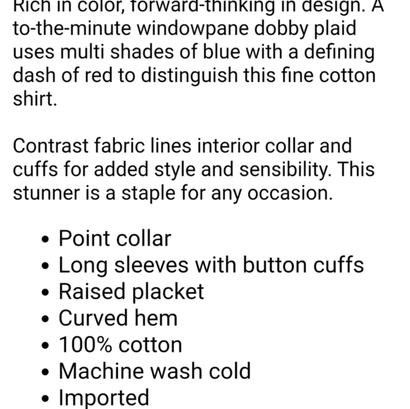 NEW Quieti Mens Dobby Plaid Flip Cuff Fine Cotton Shirt Med Dress Luxurious - Picture 13 of 15